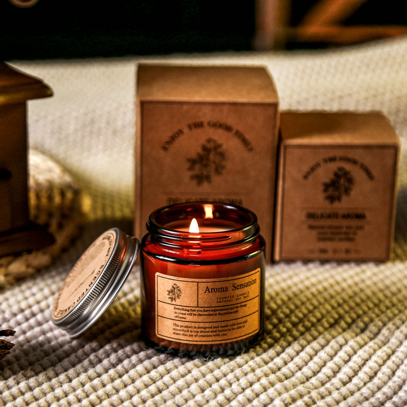 Vela Aromática de Soja en Vaso de Cristal – Fragancia Natural y Armonía