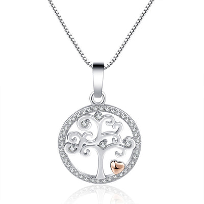Collar Árbol de la Vida Zen Plateado – Luz, Prosperidad y Energía Divina