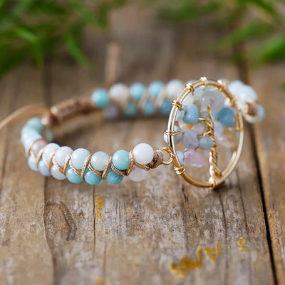 Pulsera Árbol de la Vida en Amazonita