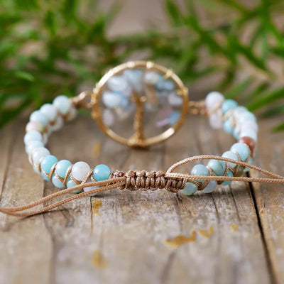 Pulsera Árbol de la Vida en Amazonita