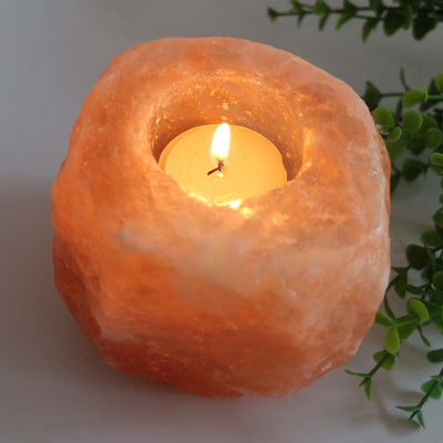 Candelabro de Sal del Himalaya – Luz Natural, Energía y Armonía