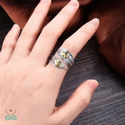 Anillo envolvente de plata para la naturaleza