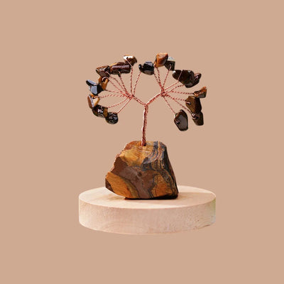 Árbol de Cristal de Ojo de Tigre: Energía y Protección para tu Espacio