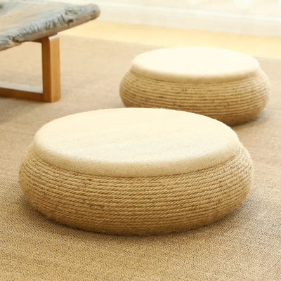 Cojín de meditación en tatami natural