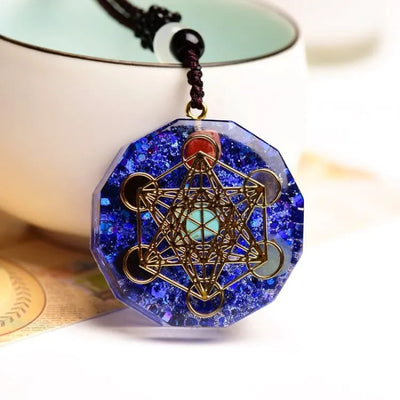 Colgante Orgonita Lapis Lazuli Metatrón – Protección y Energía en Geometría Sagrada