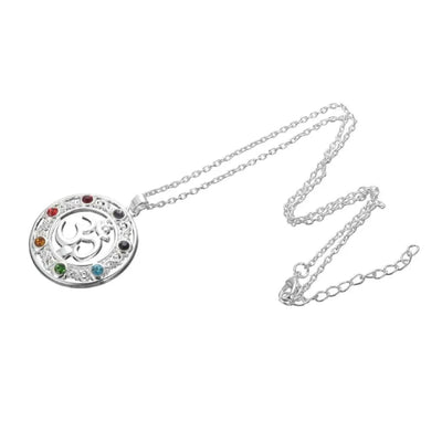 Collar 7 chakras símbolo om