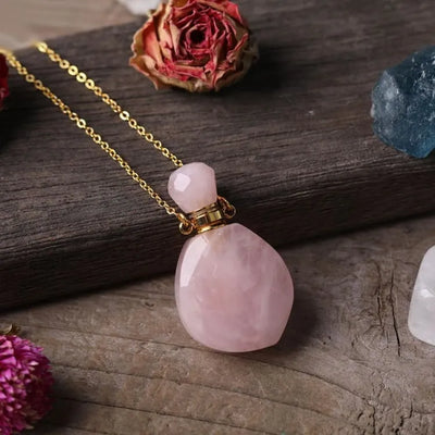 Collar con colgante difusor de fragancia de piedra natural