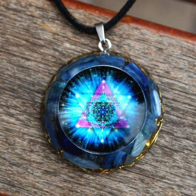 Collar de Orgonita Celestial Apelle en Cianita