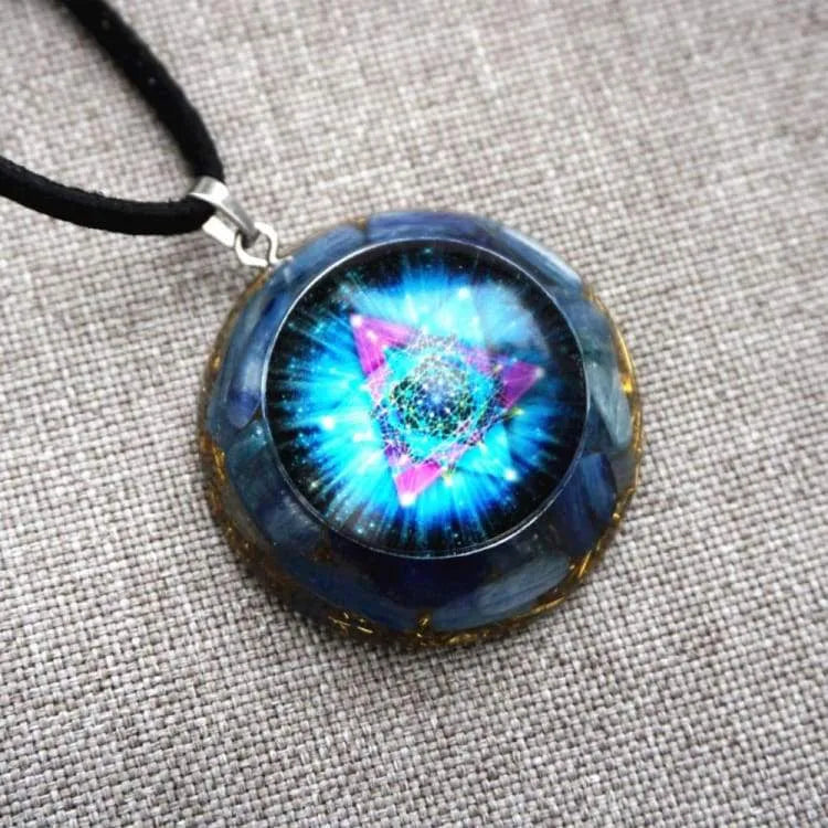 Collar de Orgonita Celestial Apelle en Cianita