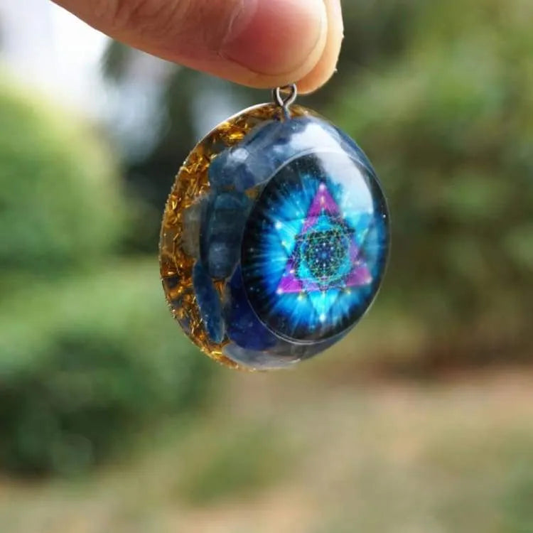 Collar de Orgonita Celestial Apelle en Cianita