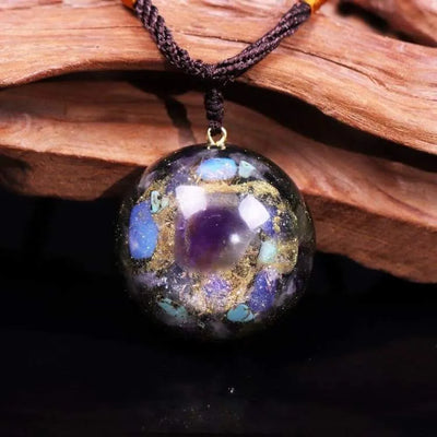 Collar de Orgonita con Amatista y Opalita – Protección, Energía y Armonía