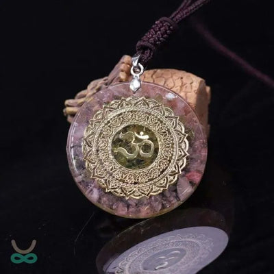 Collar de organita "Ternura de cuarzo rosa"