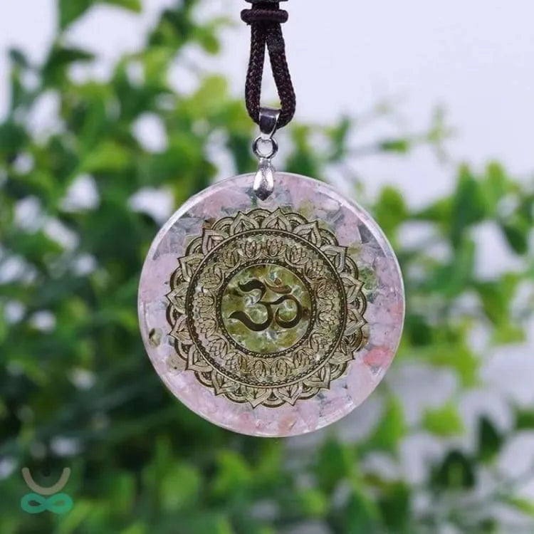 Collar de organita "Ternura de cuarzo rosa"