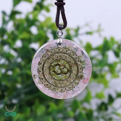 Collar de organita "Ternura de cuarzo rosa"