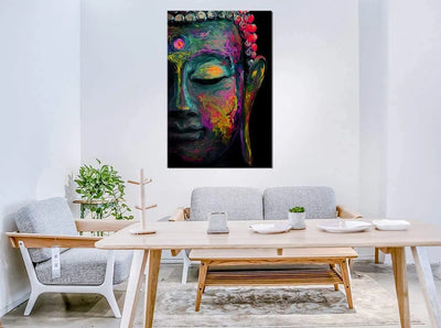 Cuadro colorista de Buda Zen