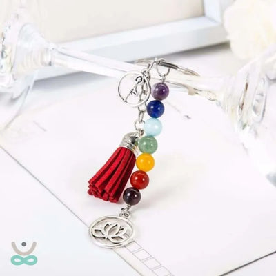 Llavero 7 Chakras con Flor de Loto – Armonía y Energía Siempre Contigo