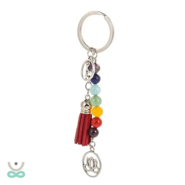 Llavero 7 Chakras con Flor de Loto – Armonía y Energía Siempre Contigo