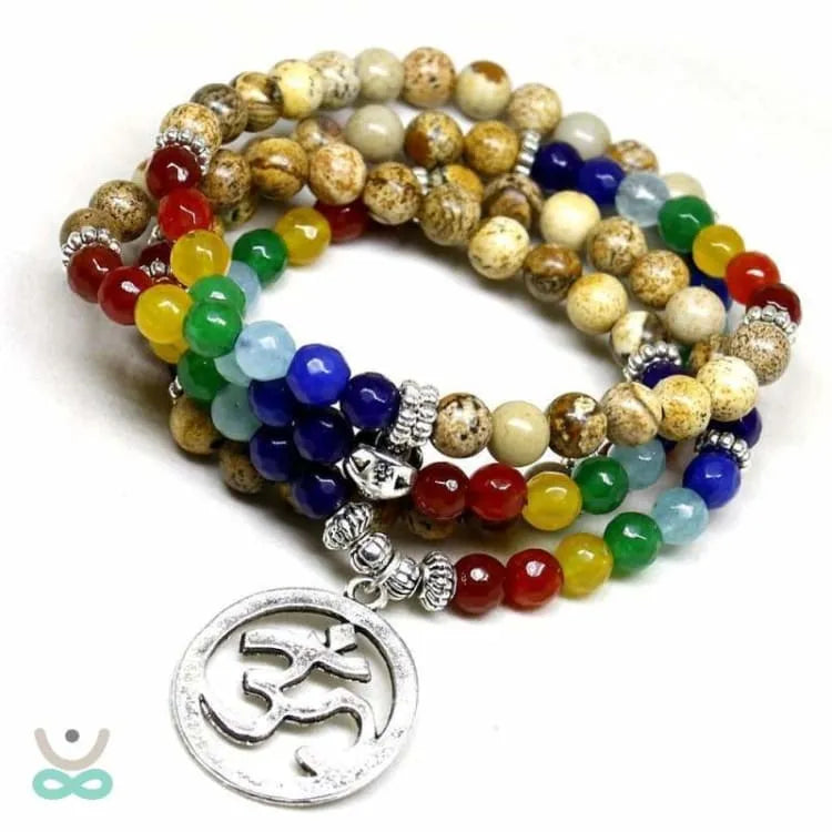 Mala de Sanación 7 Chakras 108 Perlas