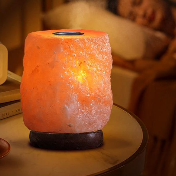 Lámpara de Sal del Himalaya con Aromaterapia – Luz Natural de Bienestar y Armonía