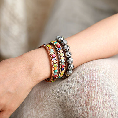 Pulsera 7 Chakras Trenzada