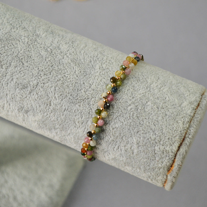 Pulsera de Equilibrio y Belleza: Elegancia retro con turmalina auténtica