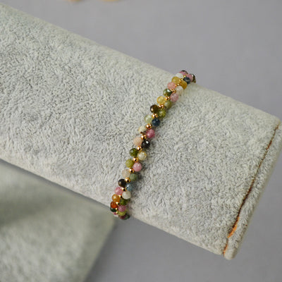 Pulsera de Equilibrio y Belleza: Elegancia retro con turmalina auténtica