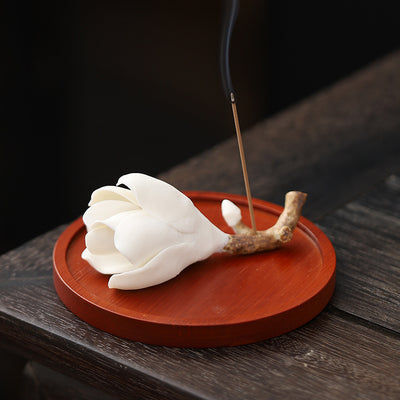 Porta Incienso de Flor de Magnolia – Pureza y Armonía Espiritual