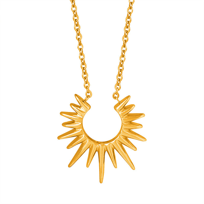 Collar Girasol en Titanio: Vitalidad y Protección para Tu Energía