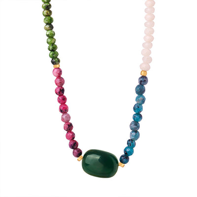 Collar Esencia de Armonía: Ágata y Aventurina para Bienestar Espiritual