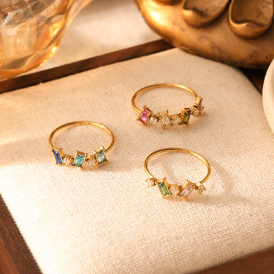 Anillo de diamantes coloridos: luz, energía y lujo para tu vida