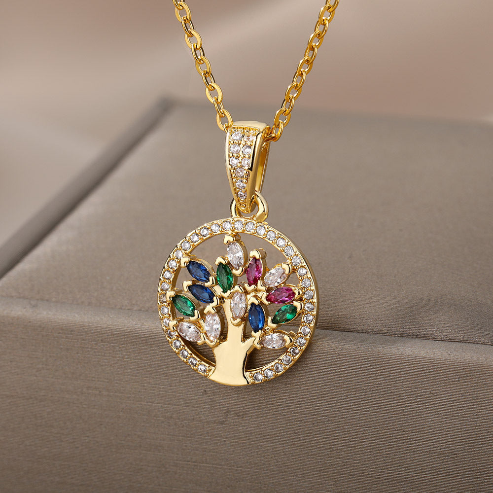 Collar Árbol de la Vida Zen Dorado – Luz, Abundancia y Armonía Interior