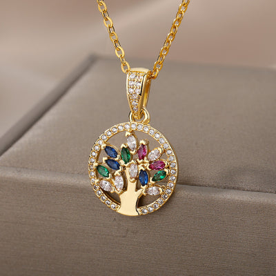 Collar Árbol de la Vida Zen Dorado – Luz, Abundancia y Armonía Interior