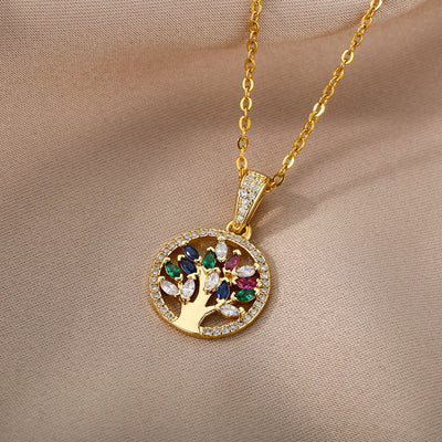 Collar Árbol de la Vida Zen Dorado – Luz, Abundancia y Armonía Interior