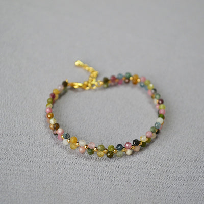 Pulsera de Equilibrio y Belleza: Elegancia retro con turmalina auténtica