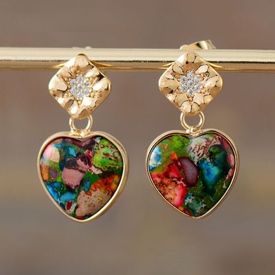 Amor y Energía: Pendientes de Imperial Stone Corazón