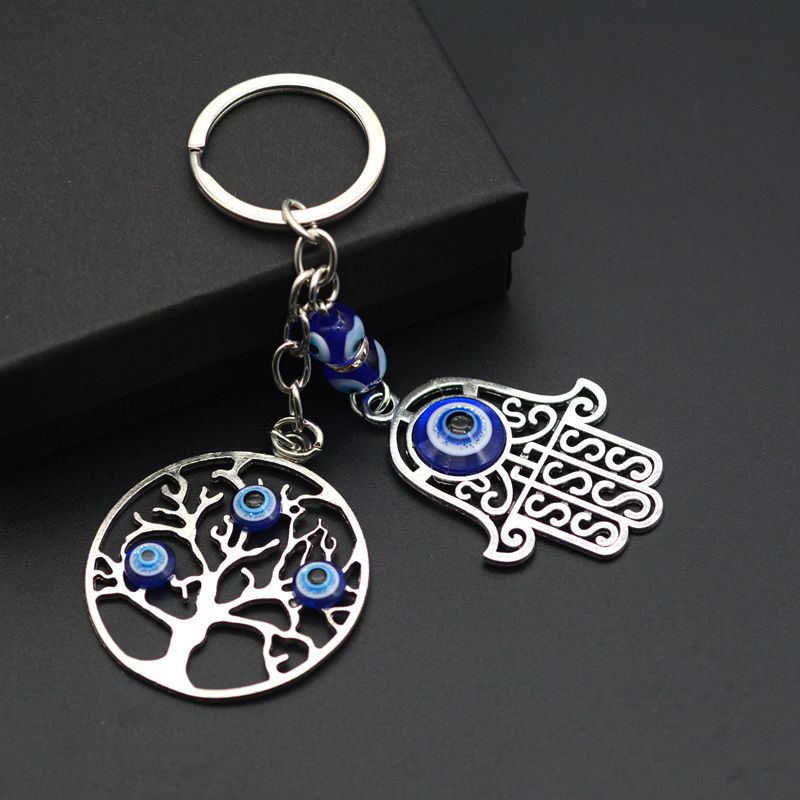 Llavero Árbol de la Vida y Ojo Azul Zen – Protección, Energía y Buena Suerte