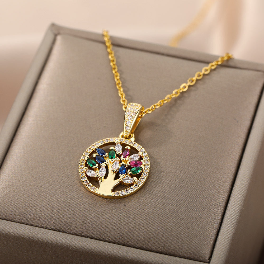 Collar Árbol de la Vida Zen Dorado – Luz, Abundancia y Armonía Interior