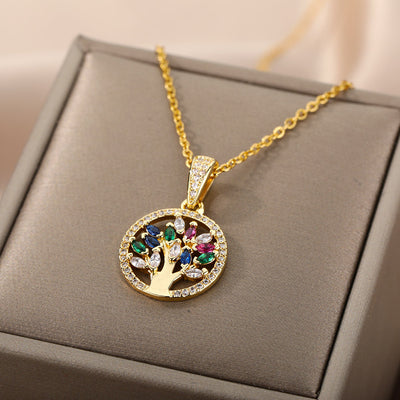 Collar Árbol de la Vida Zen Dorado – Luz, Abundancia y Armonía Interior