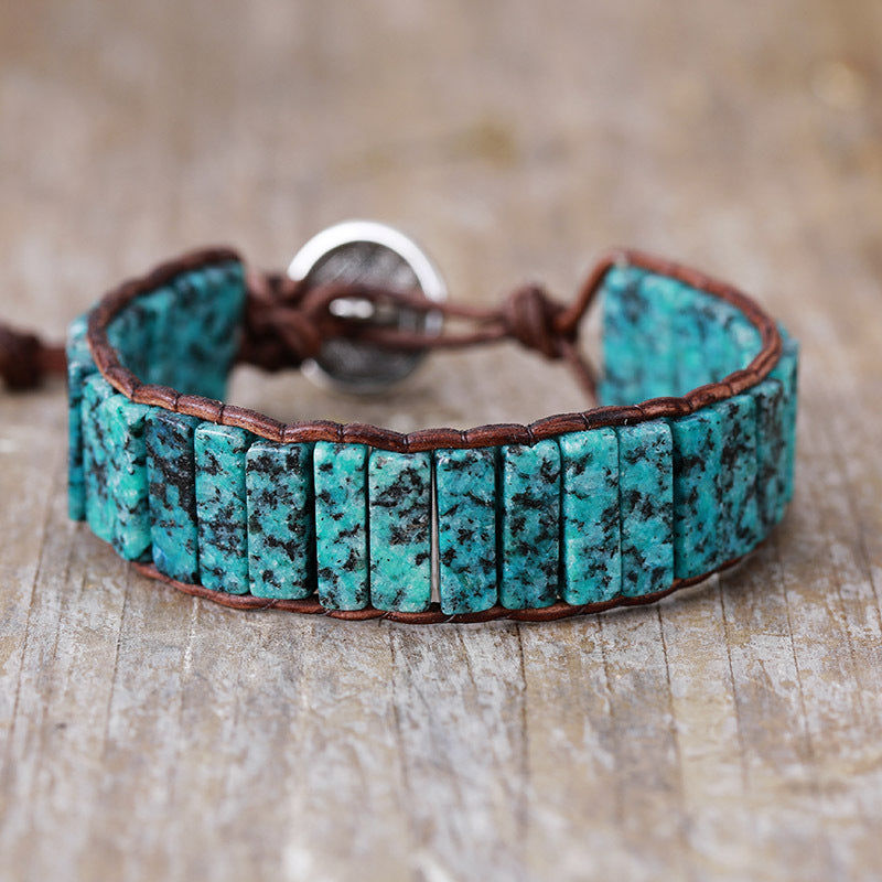 Pulsera de Cuero y Turquesa: Equilibra tu Energía con Estilo