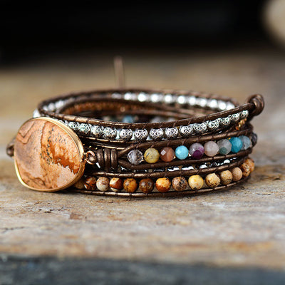 Pulsera de Cuero y Cornalina: Energía, Protección y Estilo Natural