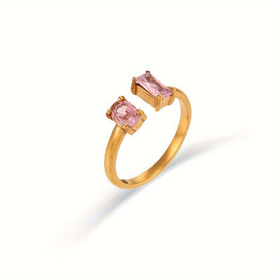 Anillo de cuarzo con circonita: energía y elegancia en cada detalle