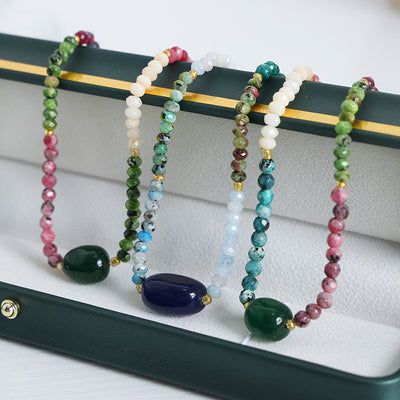 Collar Esencia de Armonía: Ágata y Aventurina para Bienestar Espiritual
