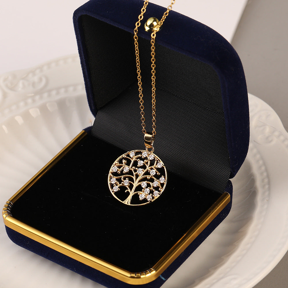 Collar Árbol de la Vida Zen con Circonitas de Colores – Luz, Alegría y Energía Positiva