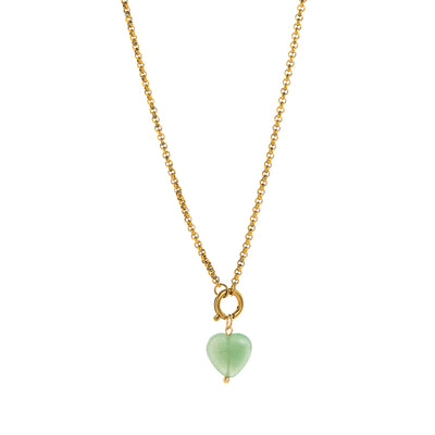 Collar Zen Corazón con Minerales – Amor, Energía y Equilibrio Interior