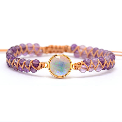 Pulsera Espiritual de Amatista y Ópalo