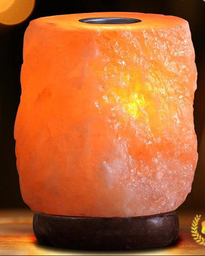 Lámpara de Sal del Himalaya con Aromaterapia – Luz Natural de Bienestar y Armonía
