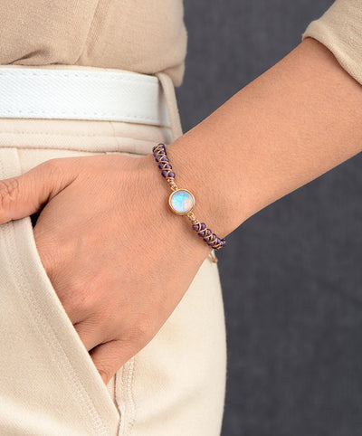 Pulsera Espiritual de Amatista y Ópalo