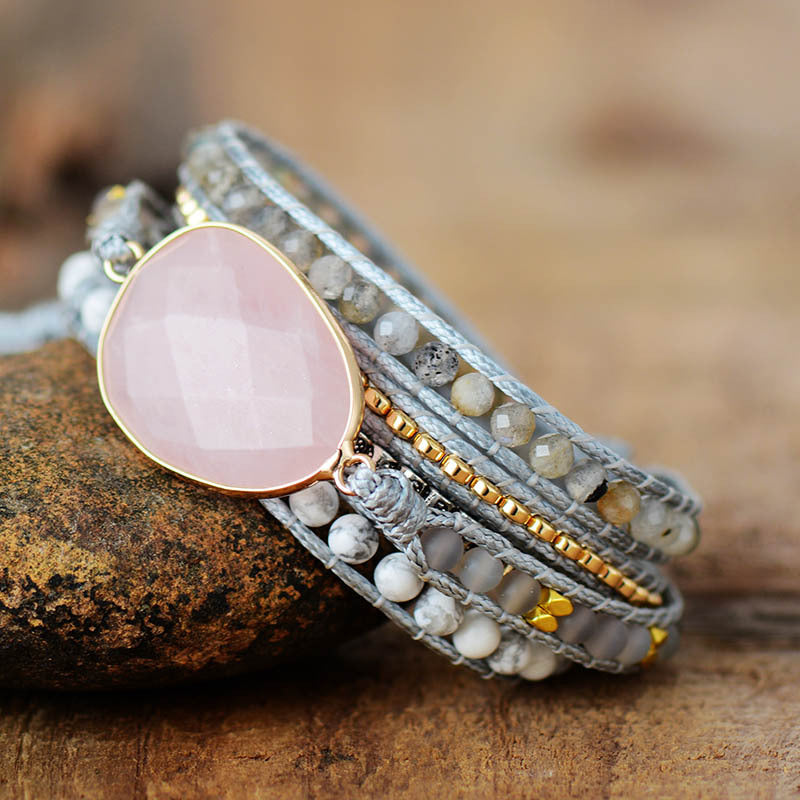 Pulsera de Cuarzo Rosa: Amor Propio y Armonía Emocional