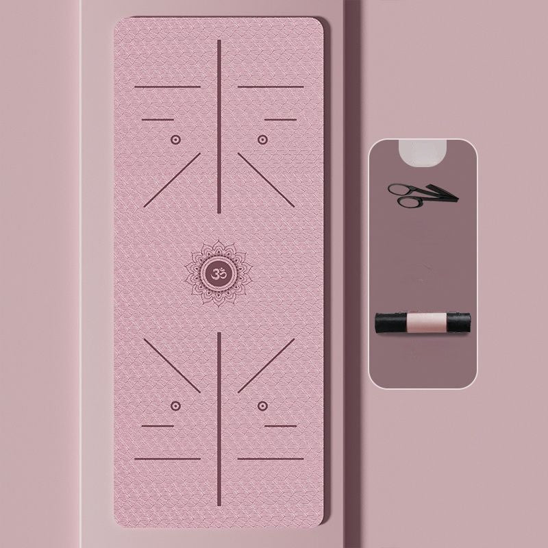 Esterilla de Yoga Rosa con Símbolo Om y Accesorios