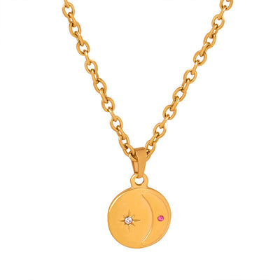Collar energético de acero de titanio: Armonía celestial y elegancia diaria